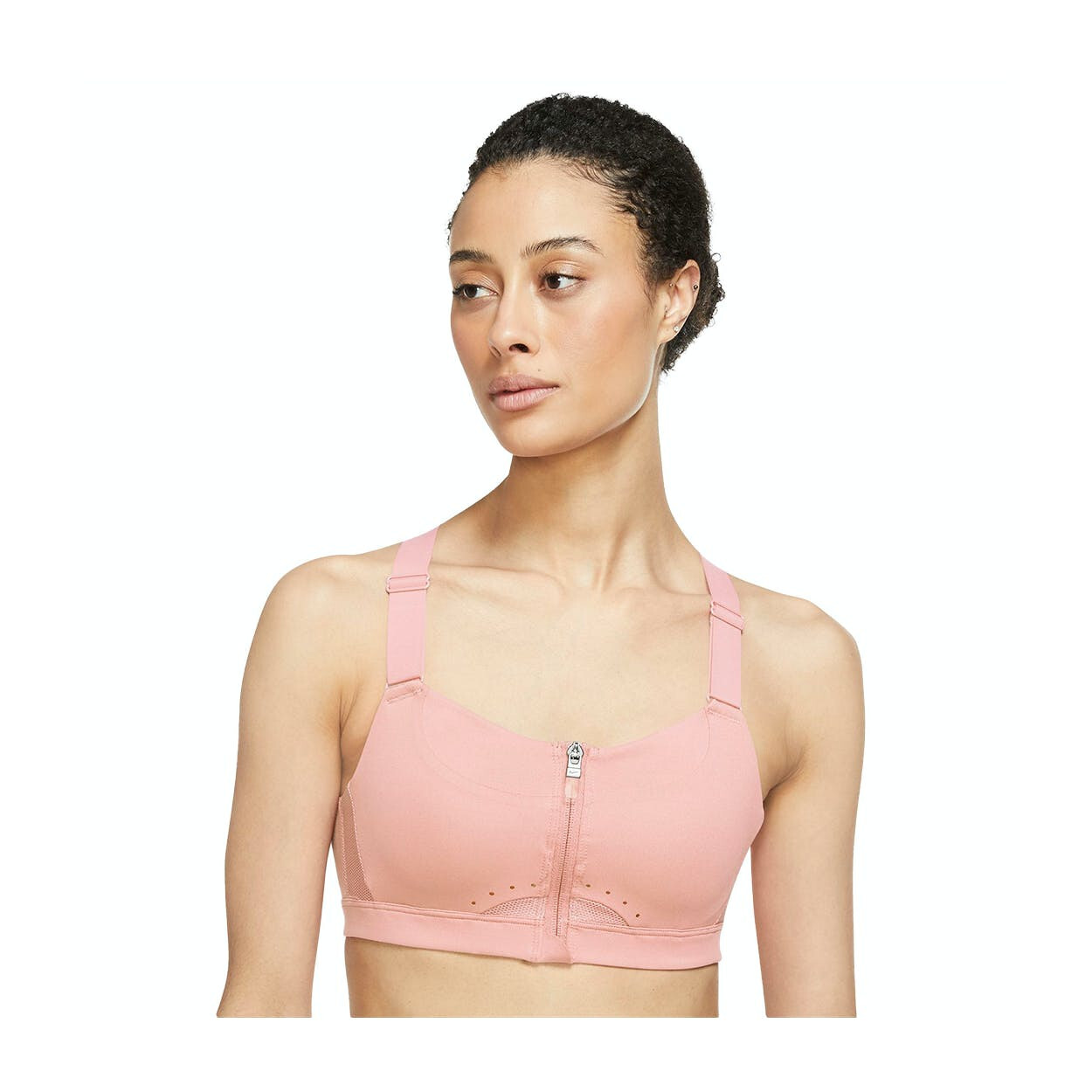 NEW NIKE [S] (A-C)] Women's ALPHA High Support Gym Sports Bra, Mauve, DD0436-610