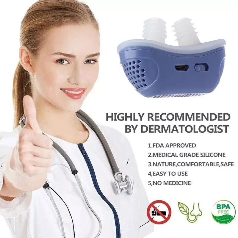 Electric Anti Snore Device Anti-Snoring Stopper Anti Snore Nose Clip Sleep Aid