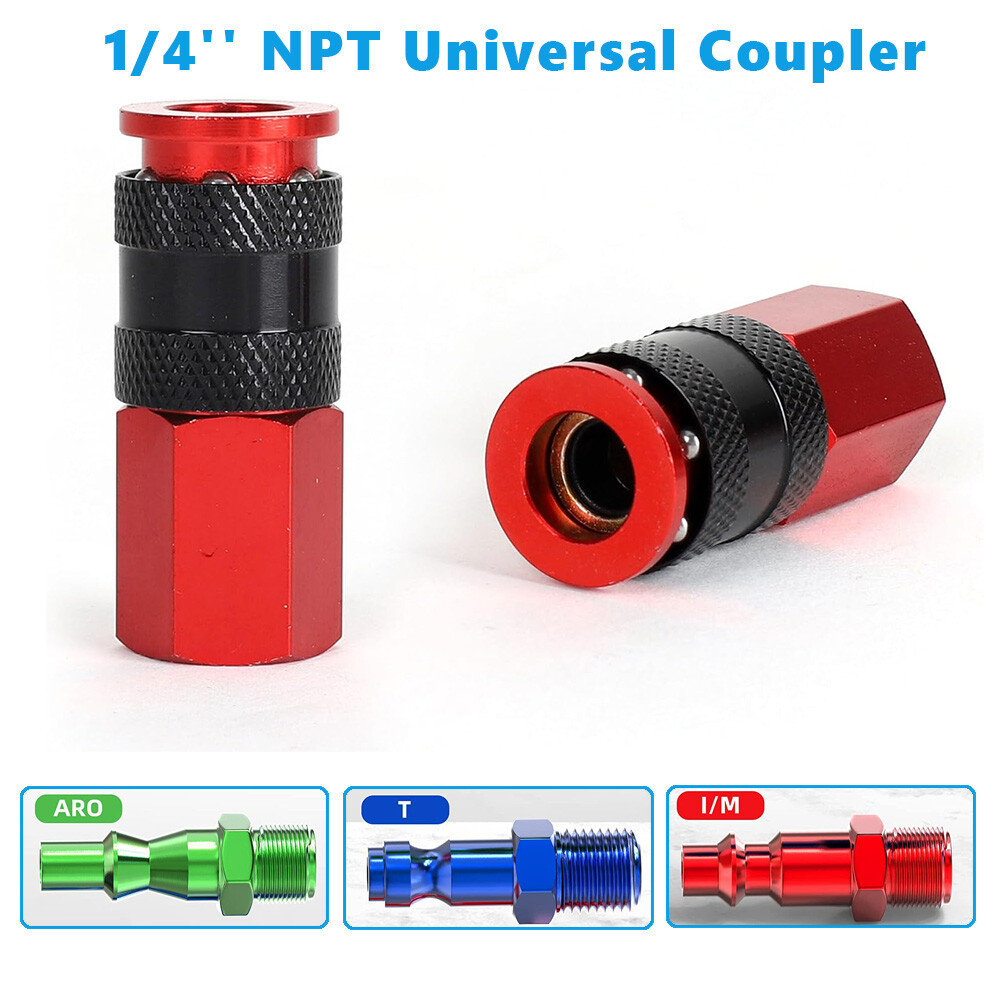 14pcs Heavy Duty Quick Coupler Set Air Hose Connector Fittings 1/4 NPT Tools Kit