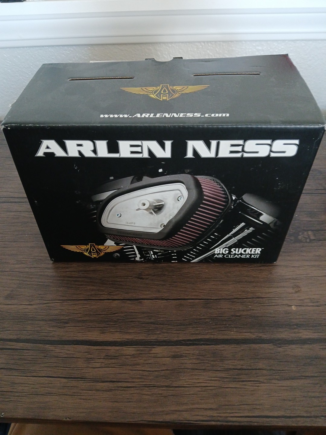 Harley Arlen Ness - 18-459 - Big Sucker Stage I Air Filter Stock Cover, Black M8