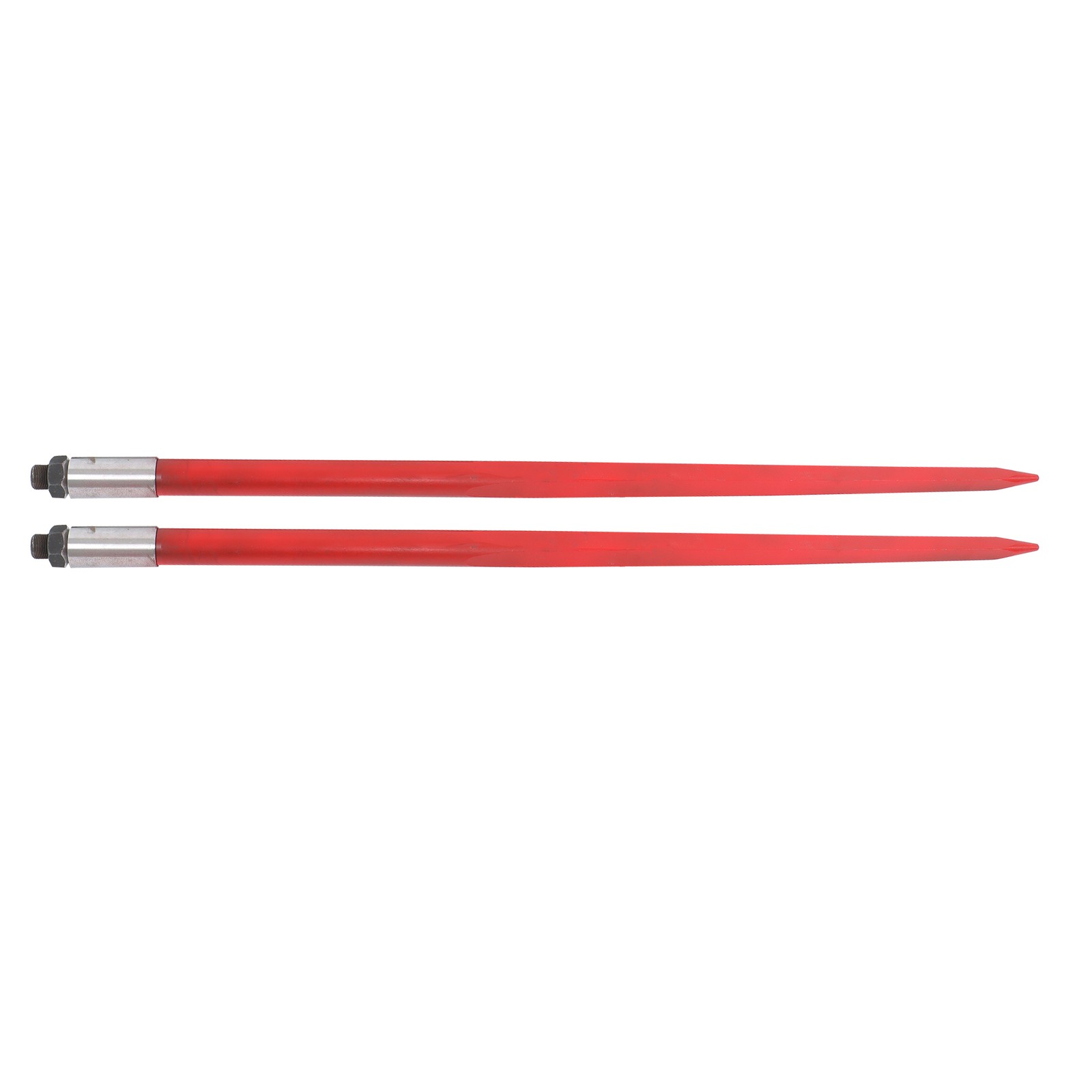 Hay Bale Spear 49" 4500 lbs Capacity 2Pcs Spike Fork For Tractors Loaders Red