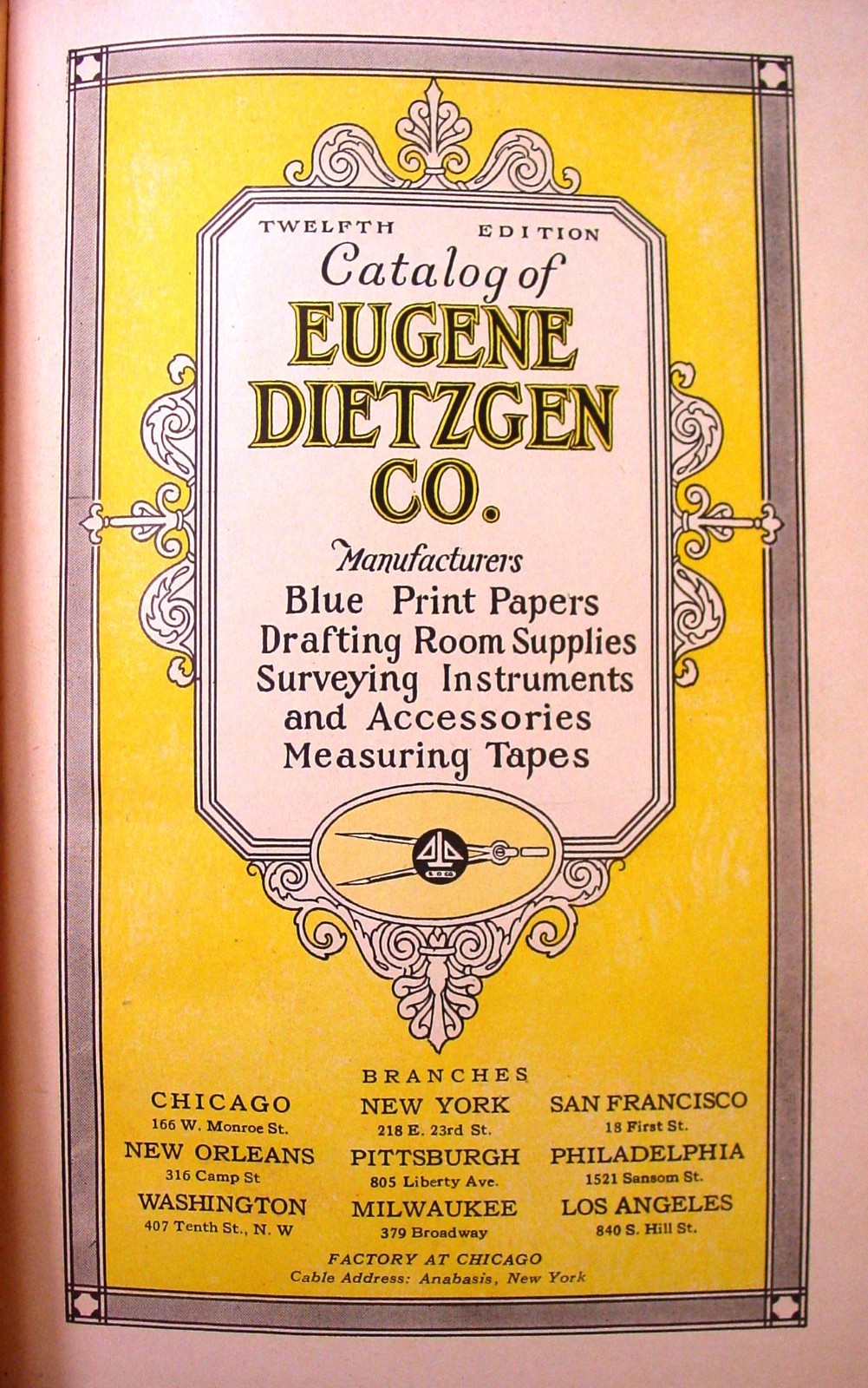 1926 Dietzgen Surveying & Drafting Insts. Catalog