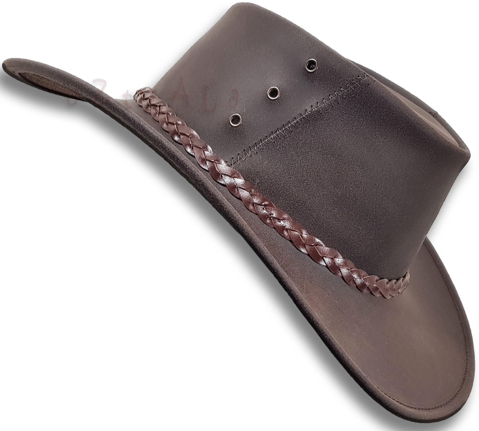 【oZtrALa】 KANGAROO Leather JACARU Hat Cowboy Outback Mens DrizaBone AUSTRALIAN ~
