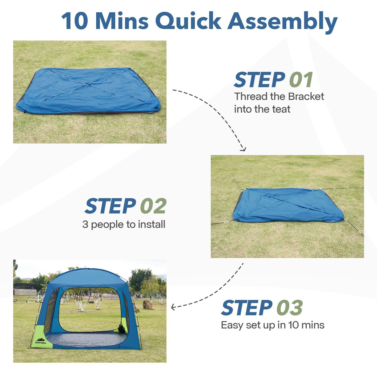 10 x 10ft Screen House Camping Mesh Canopy Tent Room