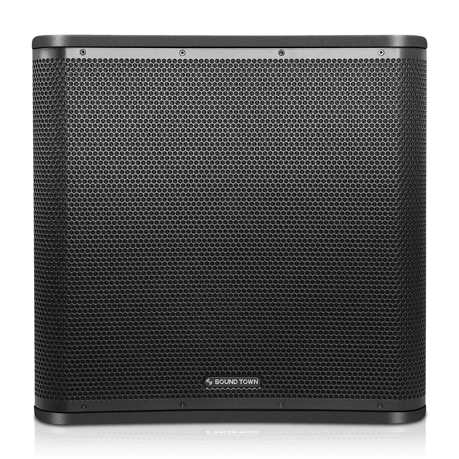 Sound Town CARME 1400W 15" Powered Subwoofer with DSP，Plywood Black(CARME-15SPW)