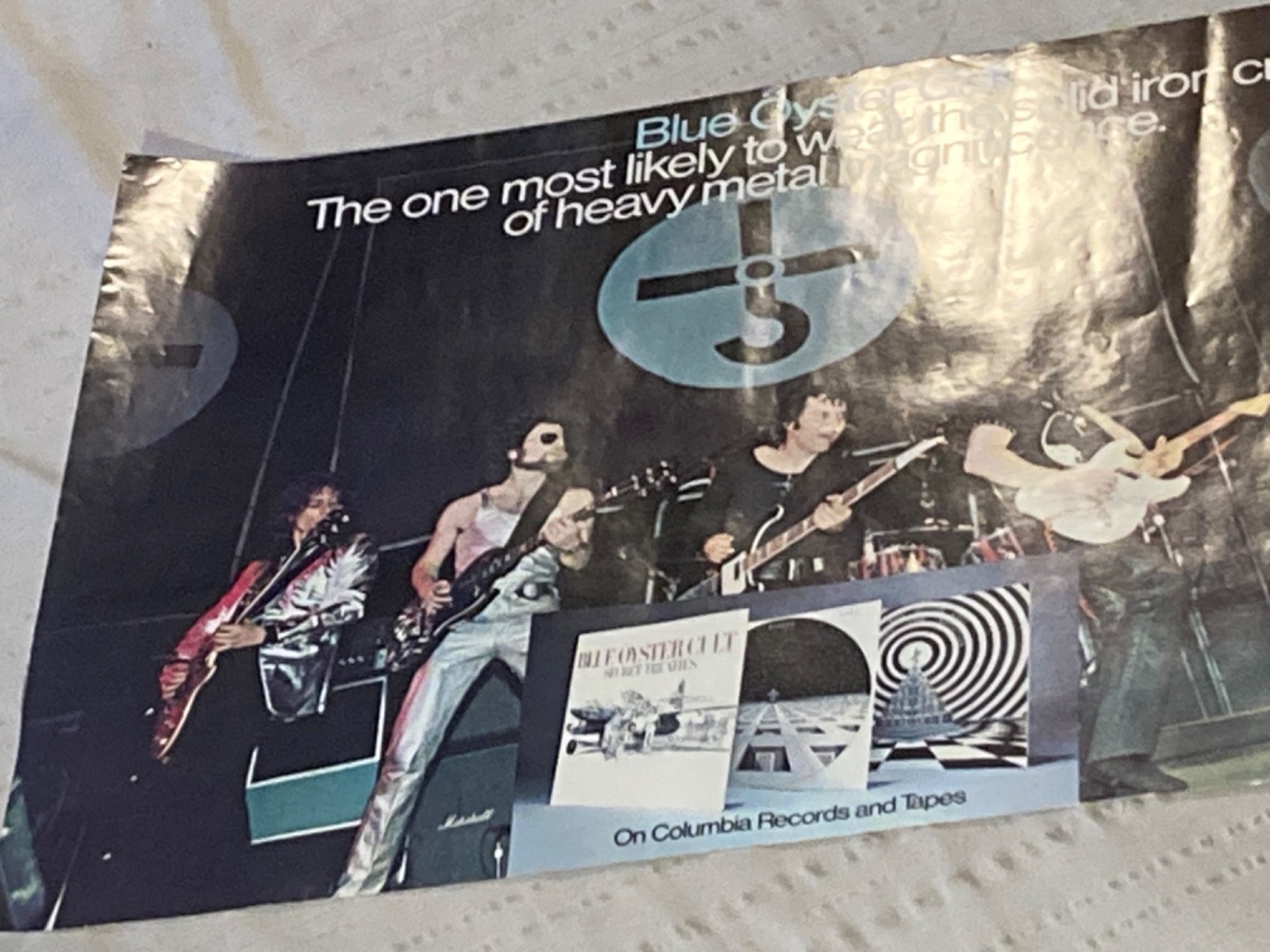 Blue Oyster Cult 1974 Promo Poster Secret Treaties Tyranny And Mutation N