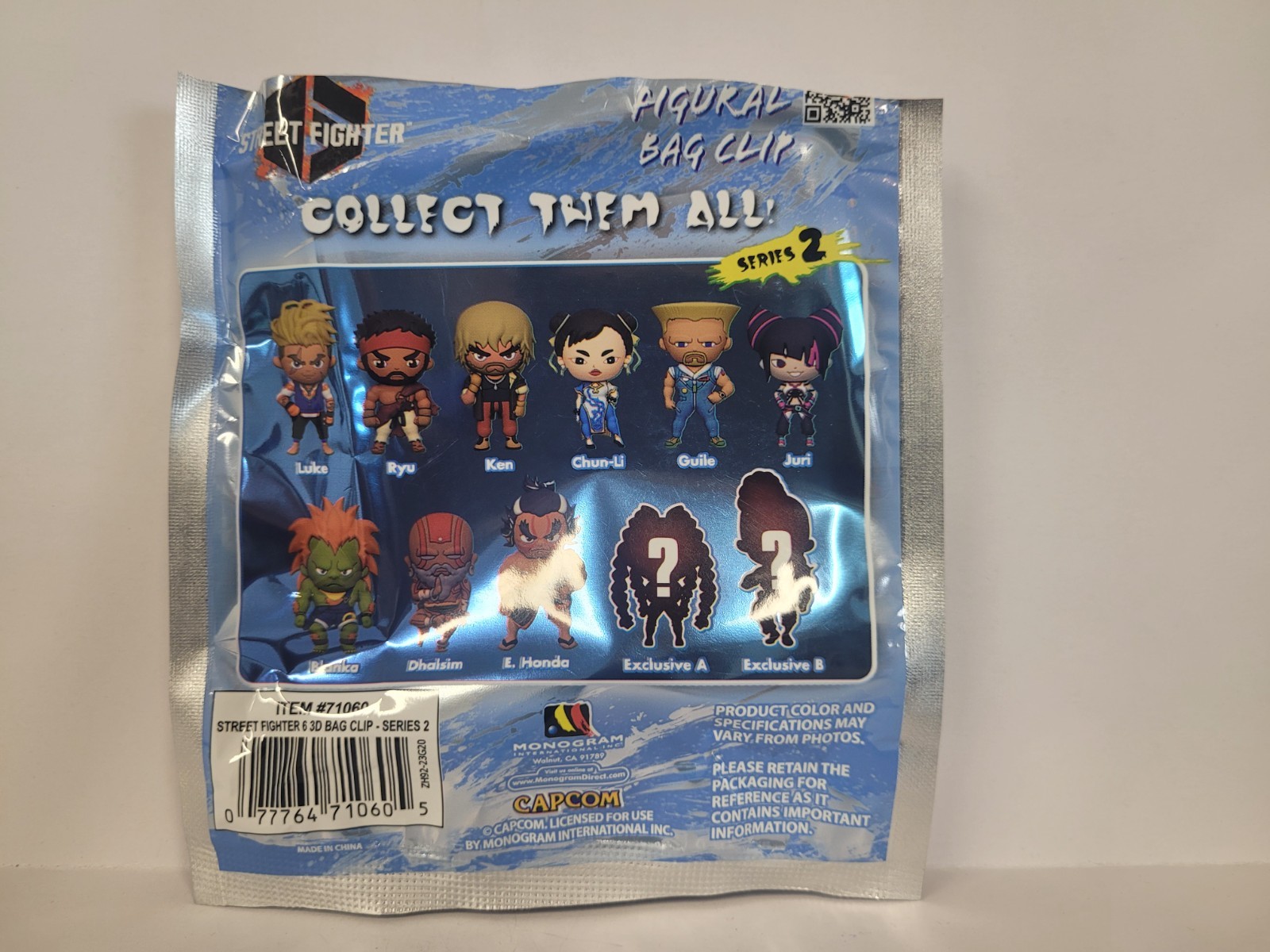 3D Foam Figural Key Chain Clip Monogram Blind Bag Street Fighter 6 Series 2 Juri