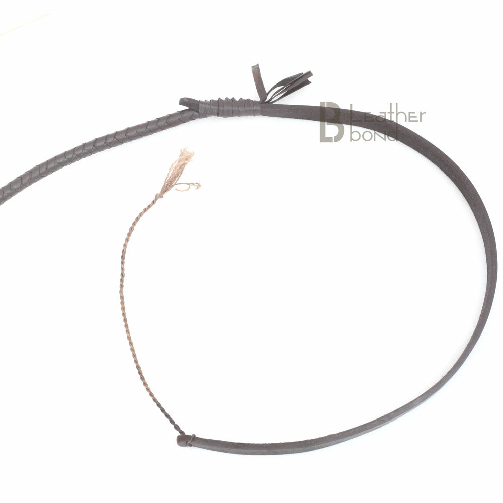 Indiana Jones 6, 8, 10, 12 Feet 8 Strands Brown Cowhide Real Leather Bullwhip