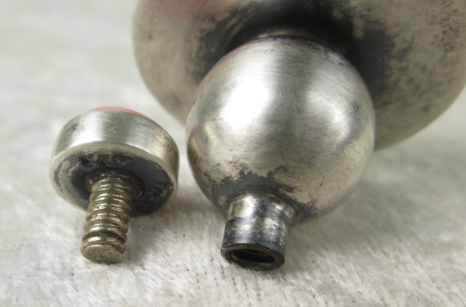 Sterling Silver Modernist Perfume Bottle Pink Stone Taxco Mexico Miniature