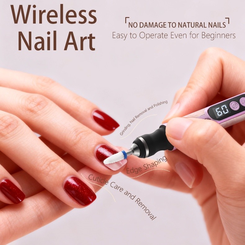 Electric Toe Nail Grinder Drill For Thick Toenails Set Manicure Pedicure Tools