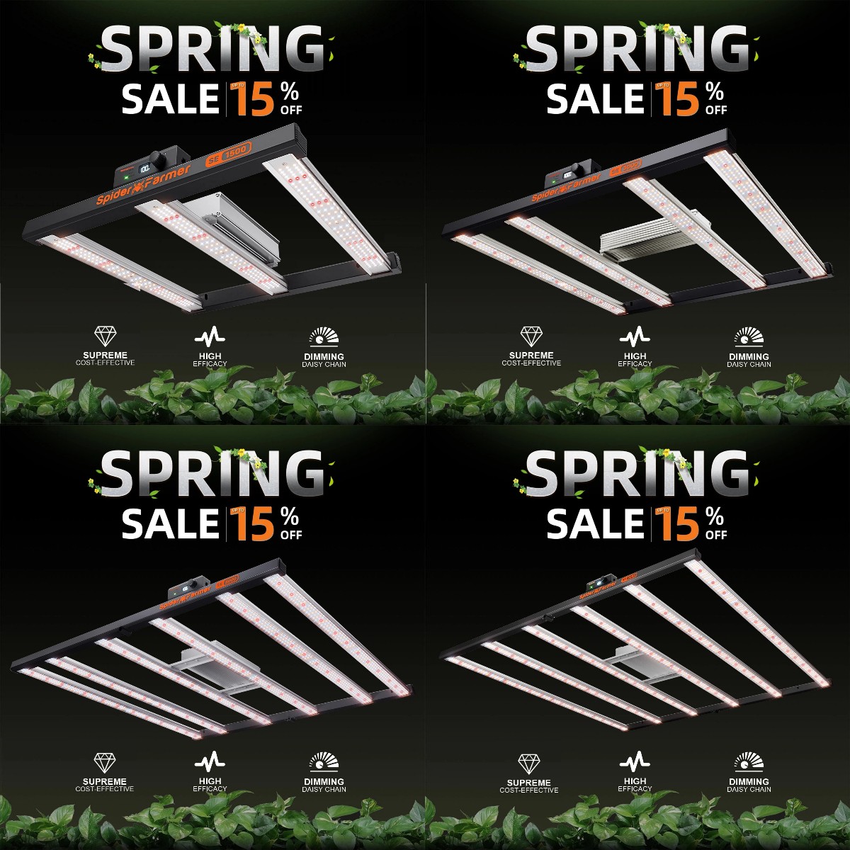 Spider Farmer SE Series LED Grow Light Plant Lighting Full Spectrum Hydroponics