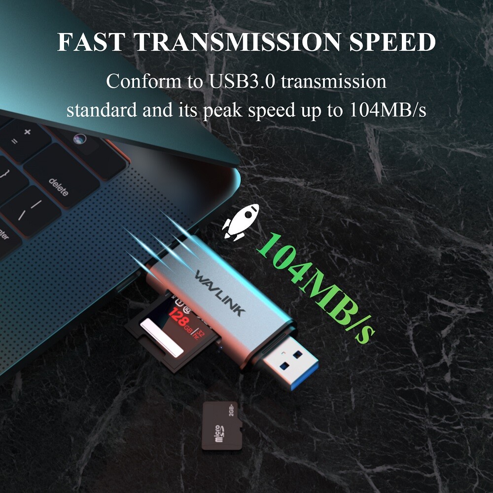 Micro USB OTG to USB A/C Adapter SD/Micro SD Card Reader With Standard USB Male