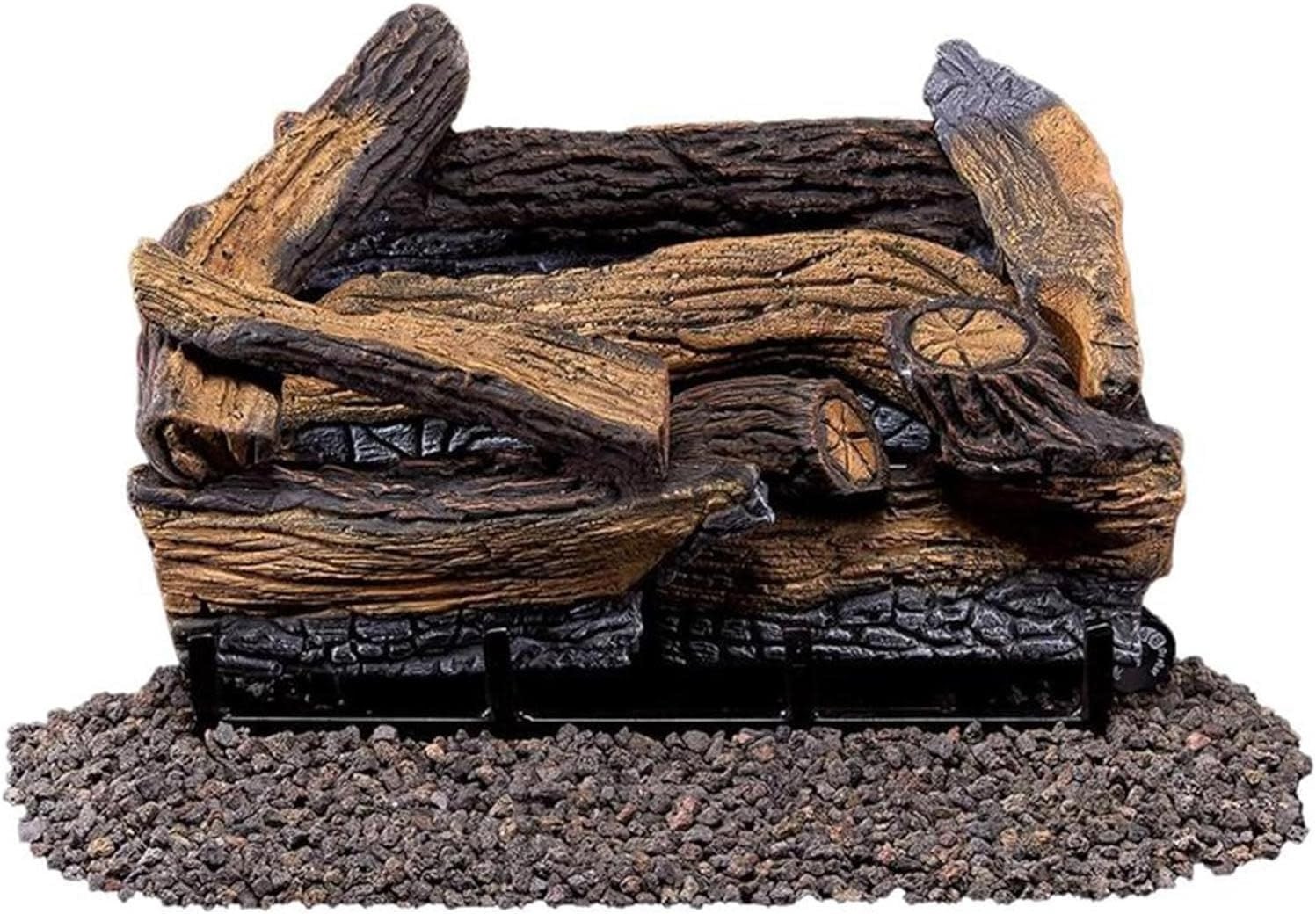 Split Red Oak Ventless Log Set – 18 Inch, 30,000 BTU, Dual Fuel Propane/Natur...