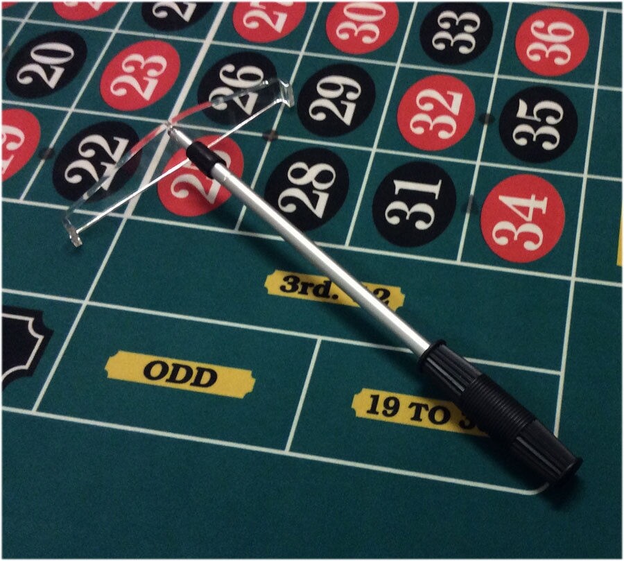 High Quality Casino Roulette Adjustable Telescopic Rake With 8" Acrylic Scoop *