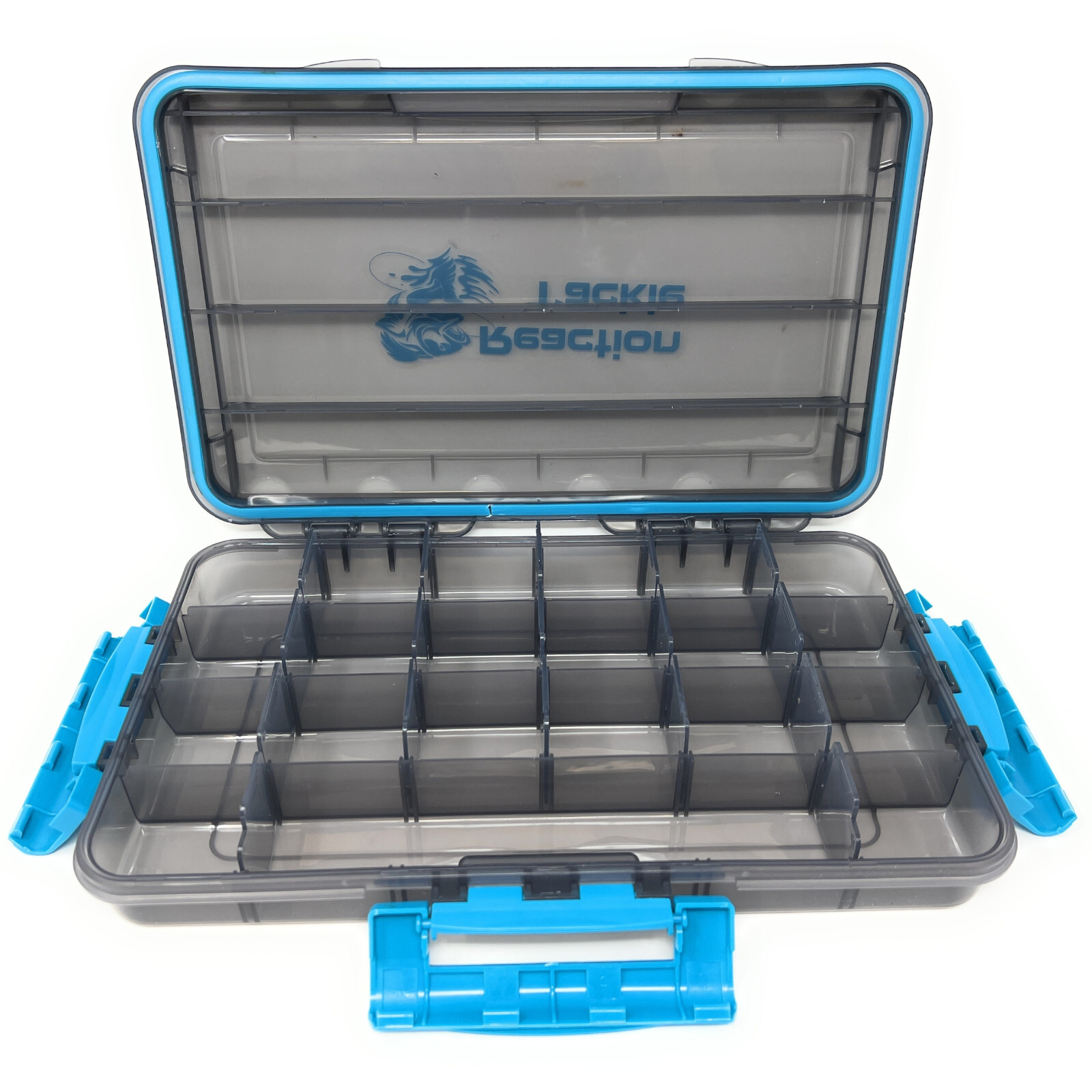 Reaction Tackle Waterproof Tackle Trays - 100% Secure with 3 Clips (2pk or 4pk)