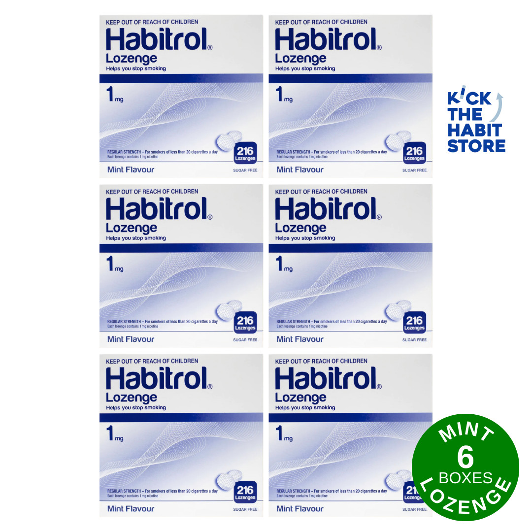 Habitrol Nicotine Lozenges 1mg Mint 1296ct / 6 Boxes – Exp 2027+ Fresh