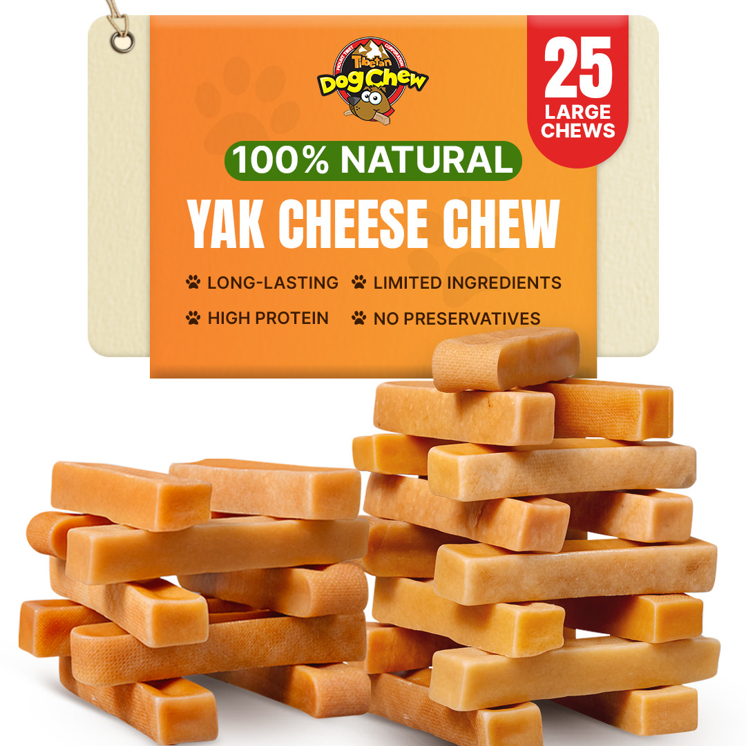 Tibetan Yak Dog Chews - 5 lb Large Natural Yak Cheese Dental Chews Value Pack