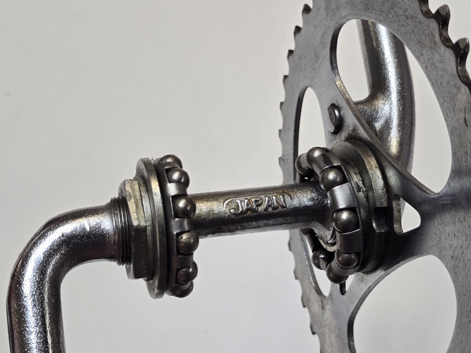 1981 Takagi Crankset One Piece 175MM x 24TPI Three Arrow Sprocket Old Scool BMX