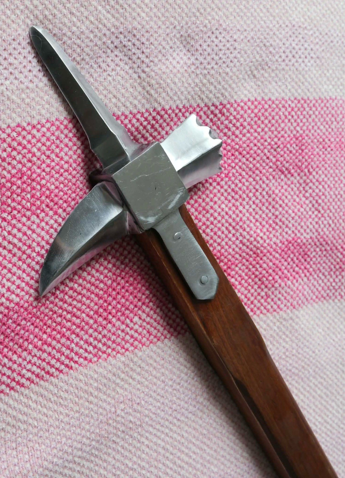 24” Lucerne War Hammer Teak Wood Handle Hand Forged Rustic Medieval Stronghold