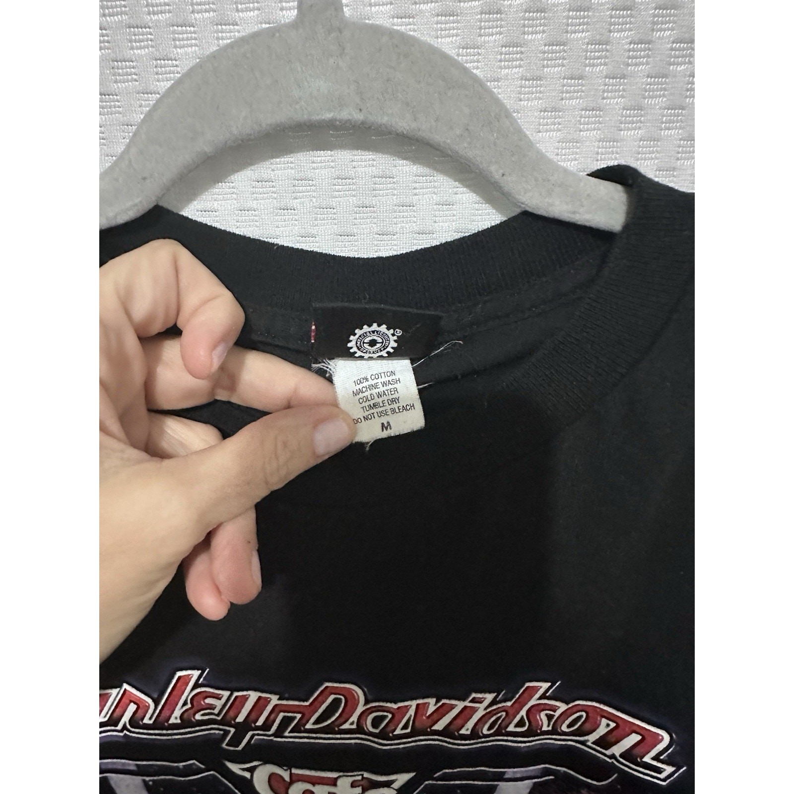 Harley Davidson 2001 Cafe Las Vegas T-Shirt Made in USA Black Motorcycle Medium