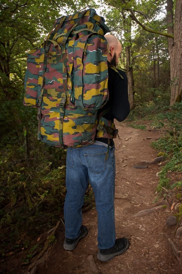 BELGIAN MILITARY 110L JIGSAW CAMO RUCKSACK