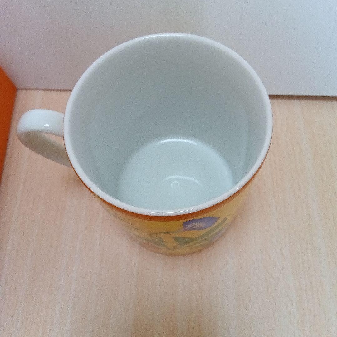 Hermes Siesta Flower Bird Design Mug Ceramic Yellow Elegant Coffee Cup