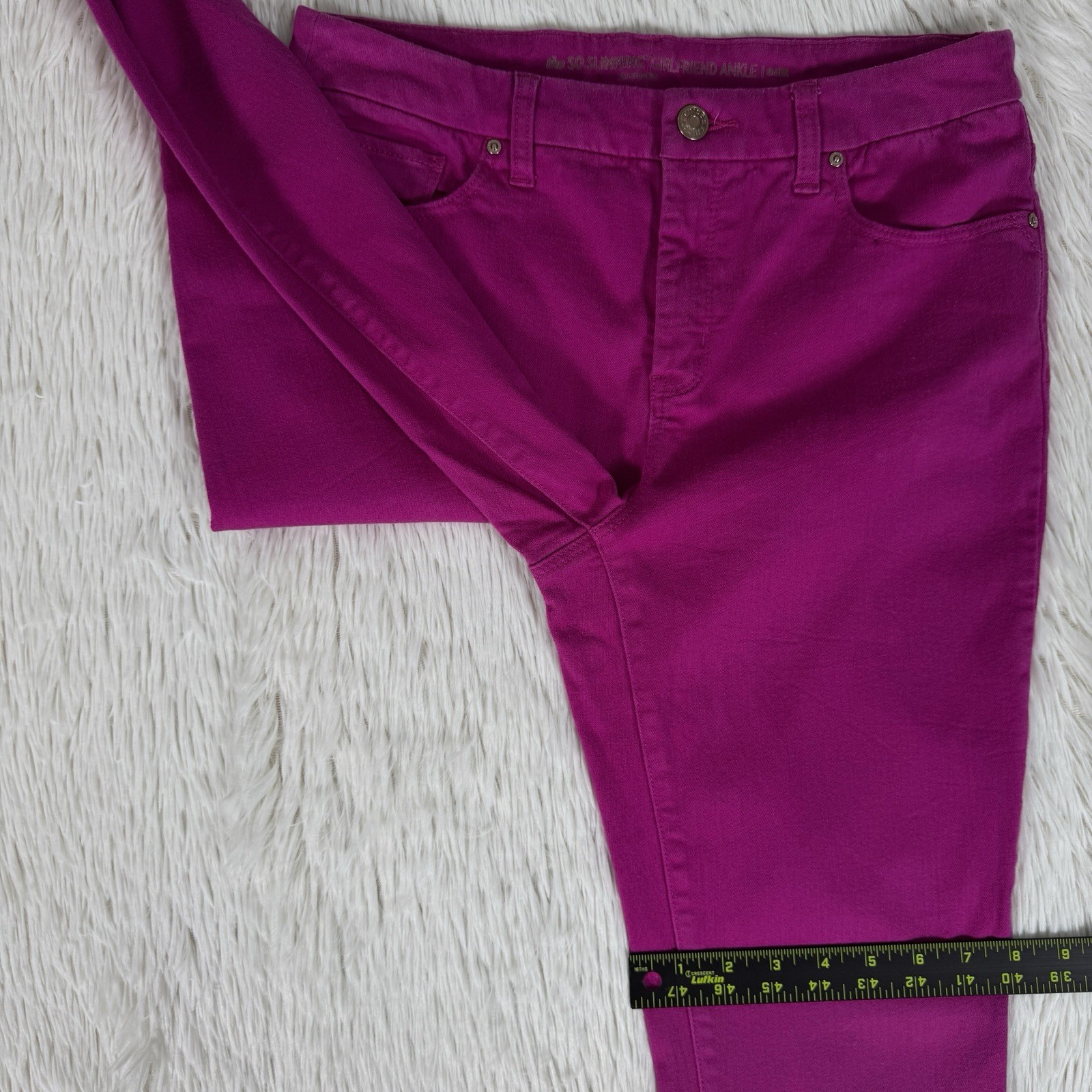 Chico's Pink The So Slimming Girlfriend Ankle Denim Jeans Women's 0.5 US 6