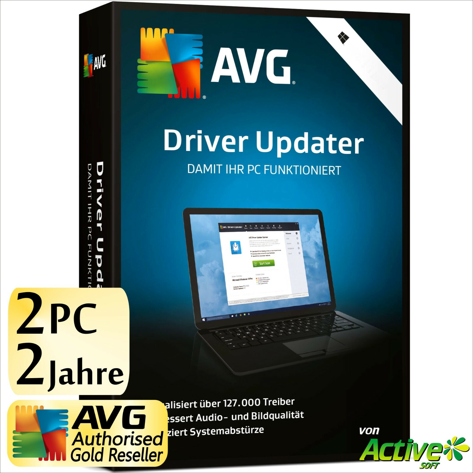 AVG Driver Updater 2026 2 PC 2 Years | FULL VERSION/Upgrade | Driver DE License