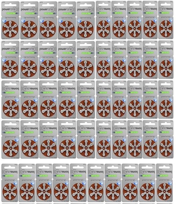Powerone Hearing Aid 312 Genuine Batteries German Made,Multiple (30-300) EX-2028