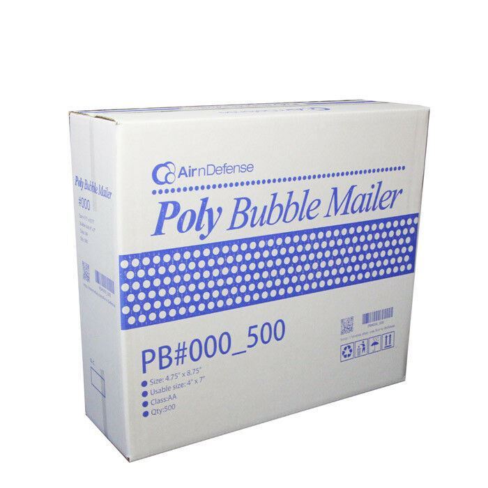 2000 #000 4x8 Poly Bubble Padded Envelopes Mailers Shipping Bags AirnDefense