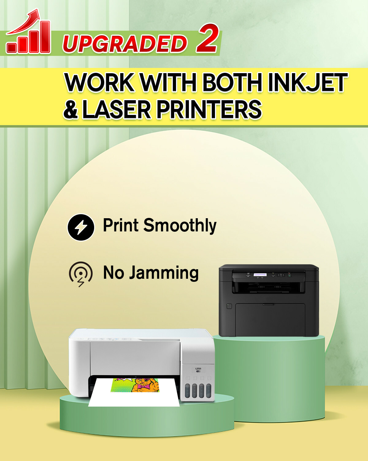 NO NEED SPRAY Koala Waterslide Decal Paper Matte White for INKJET + LASER 8.5x11