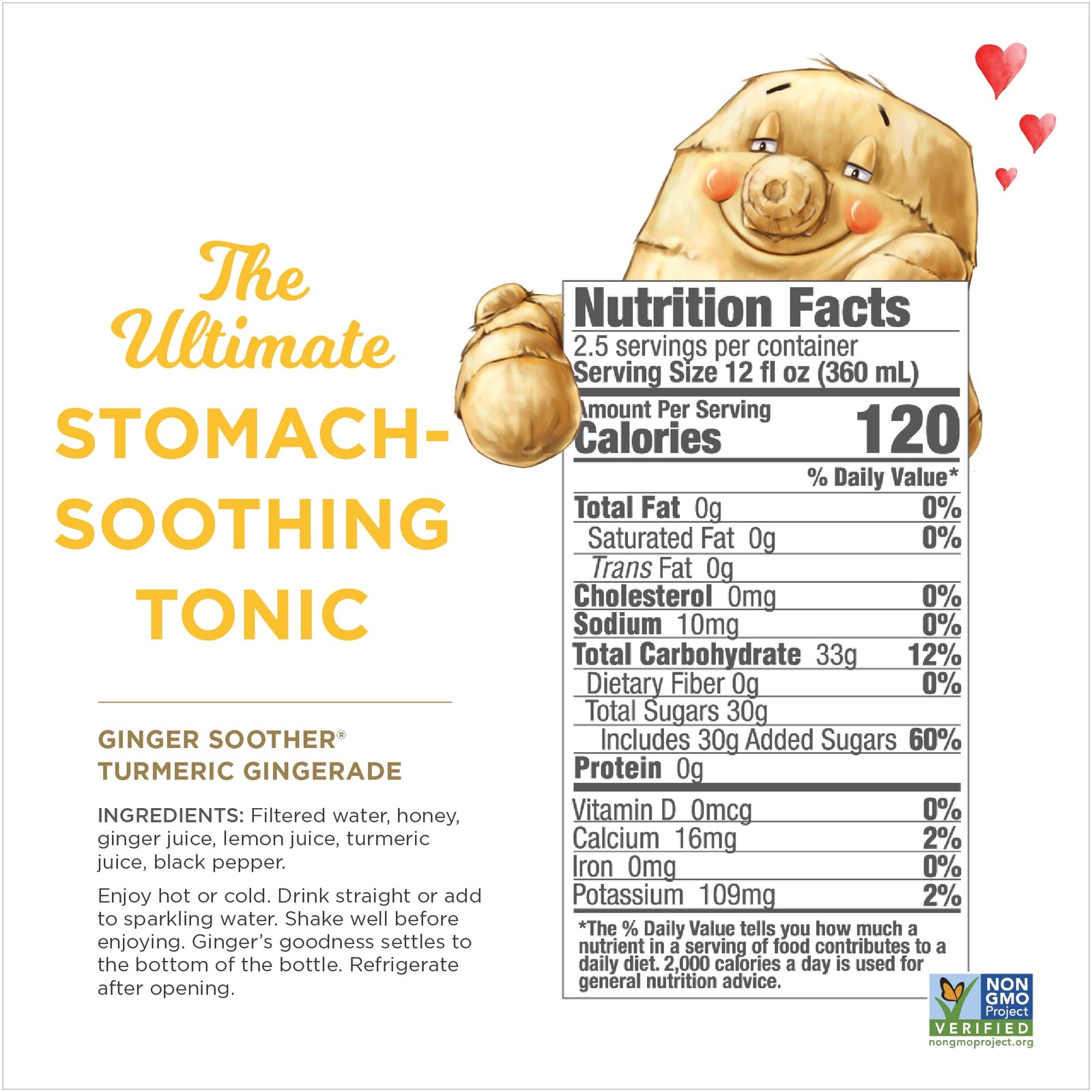 (2 pack)The Ginger People-Ginger soother Juice drink With Turmeric-32 fl oz