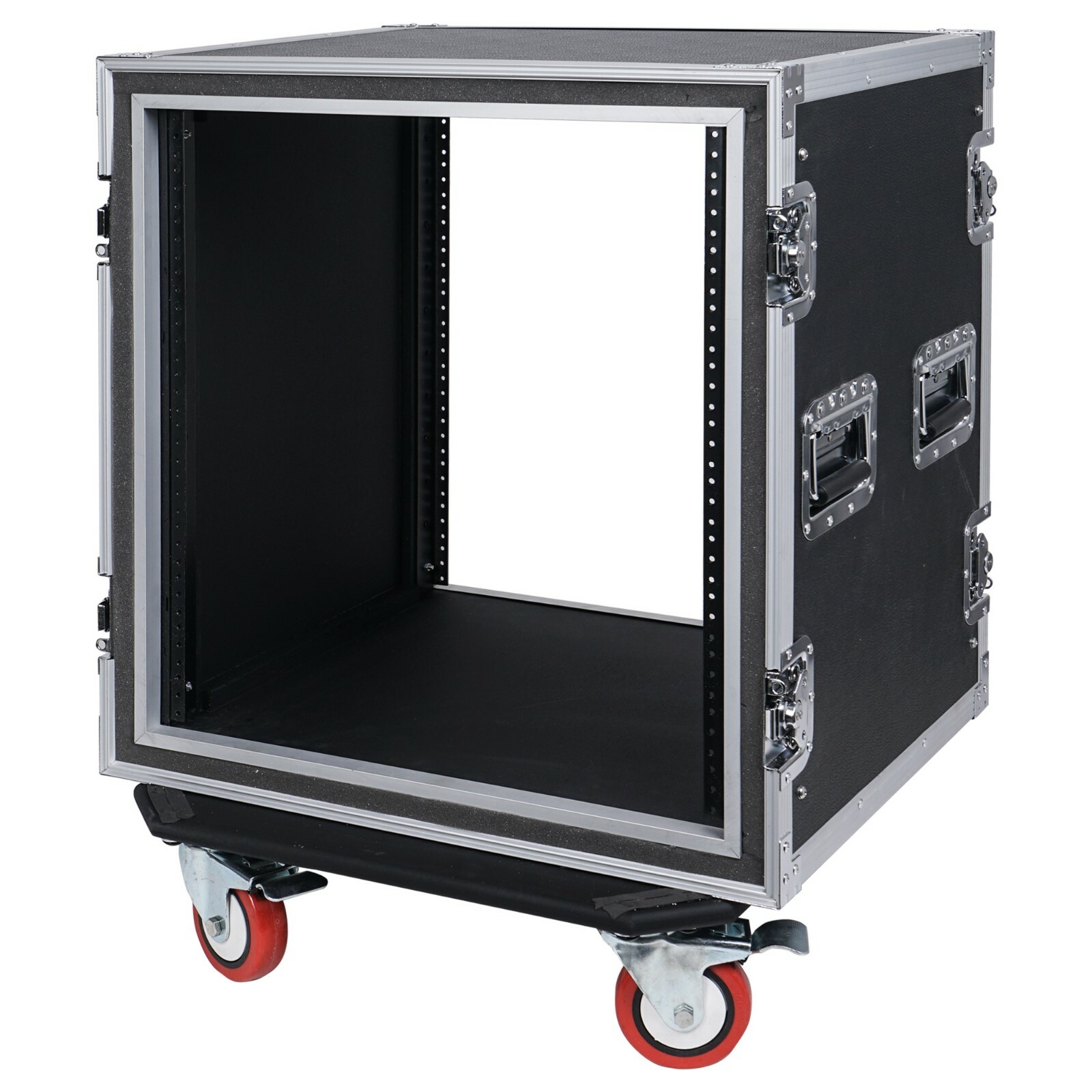 Sound Town Shock Mount 12U ATA Case 21” Rackable Depth and Casters STRC-SP12UW