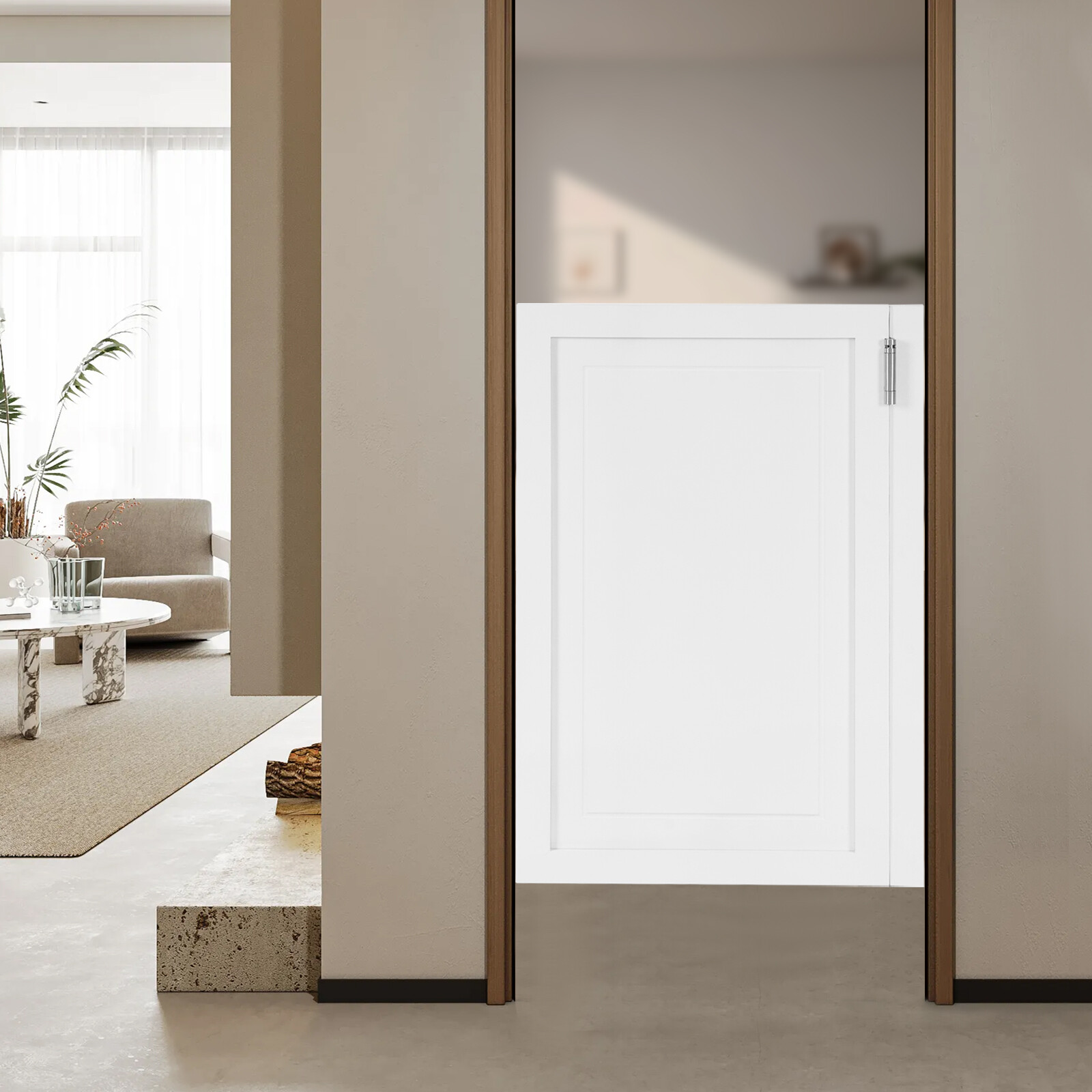 Wood Swinging Door Wall-mounted Entrance Half Cafe Doors Saloon Bar W/ Hinge