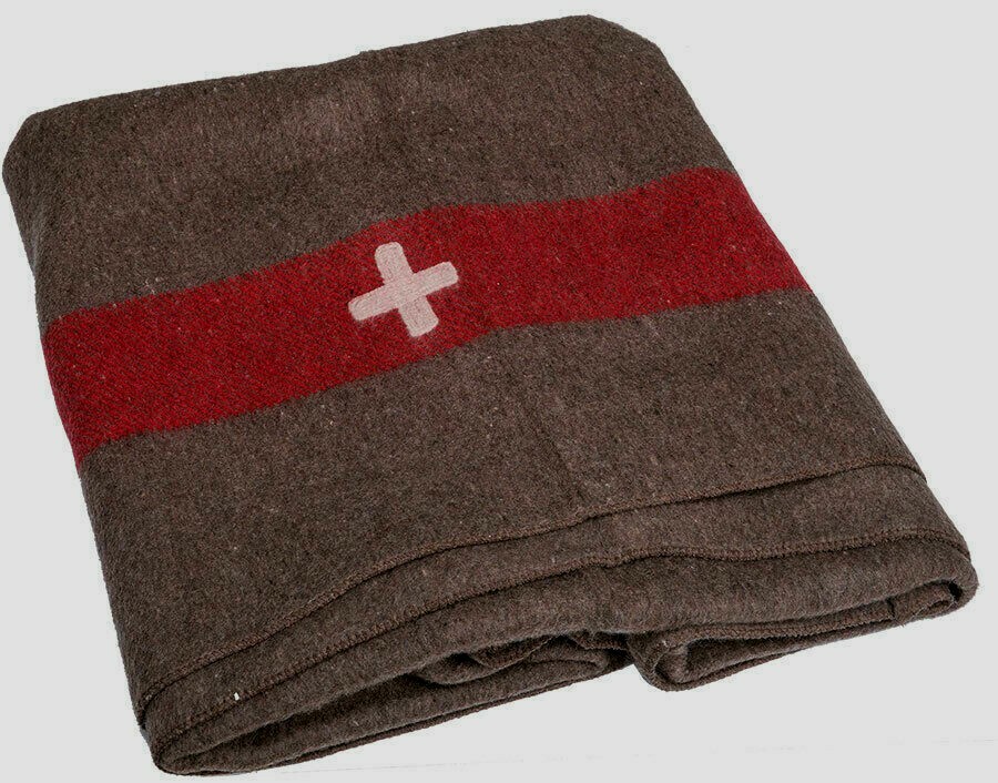 SWISS MILITARY STYLE ARMY WOOL BLANKET CAMPING SURVIVAL 60X84 HEAVY 4+ LBS NEW