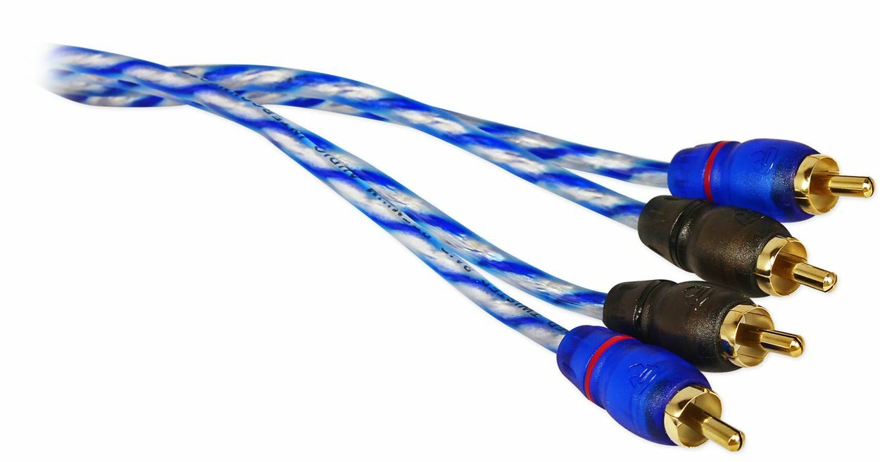 Rockville RTR122 12 Foot 2 Channel Twisted Pair RCA Cable Split Pin, 100% Copper