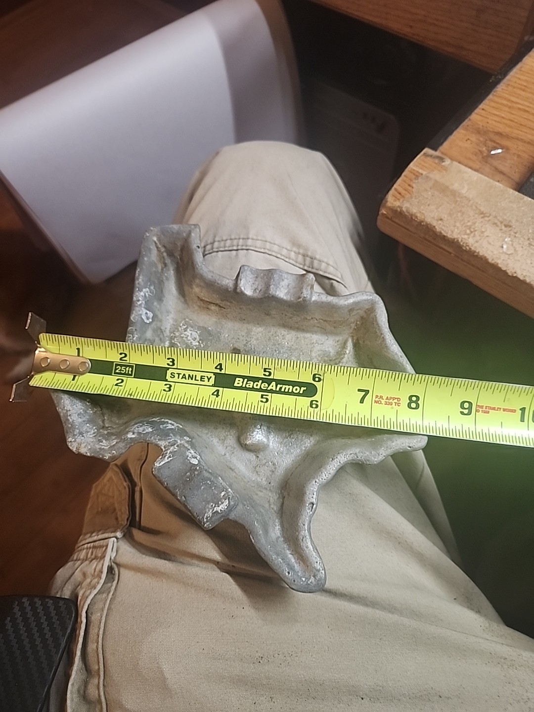 Vintage Large Rare Cast Aluminum Cigar Ashtray Texas Shape Longhorn 8"