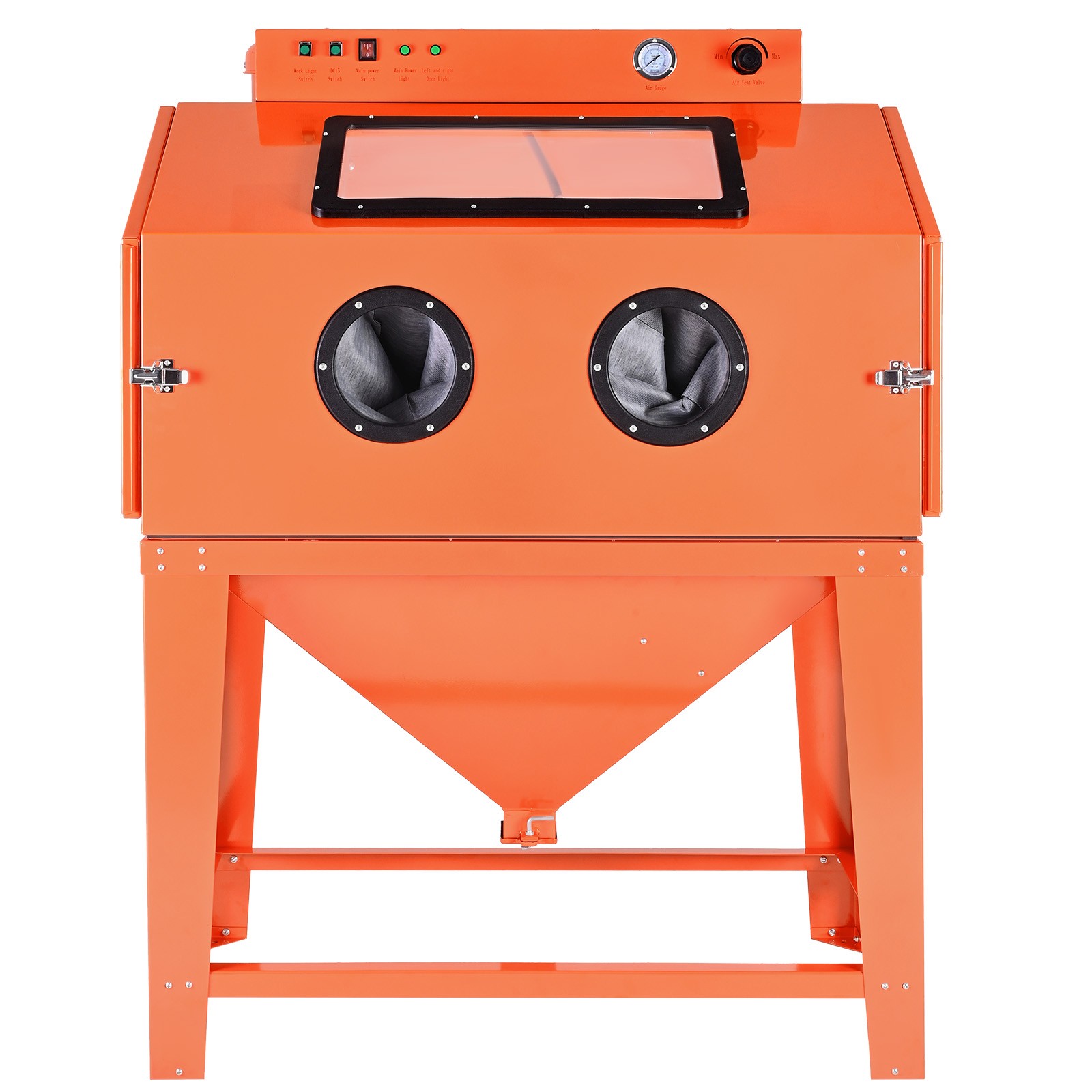 Uimoso 115 Gallon Steel Sandblasting Cabinet, Heavy Duty, 40-120 PSI