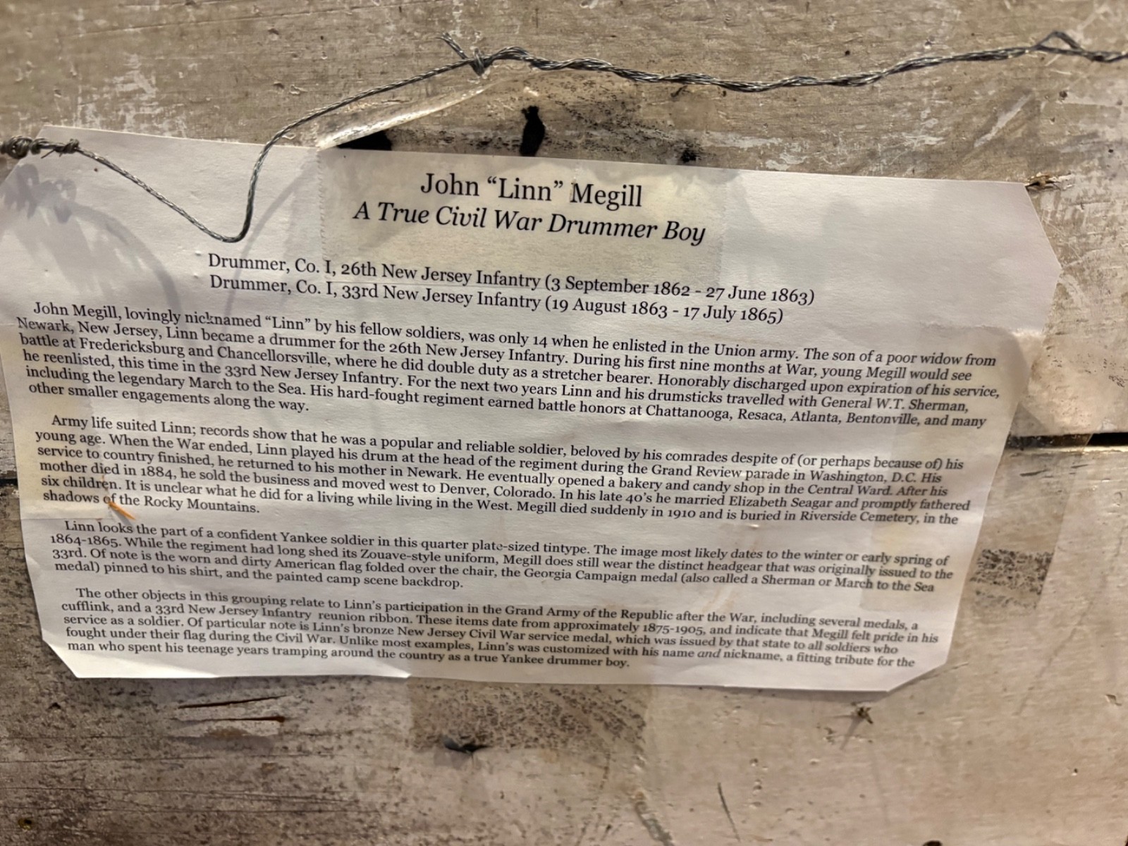 Civil War Drummer Boy Tintype and His Medals