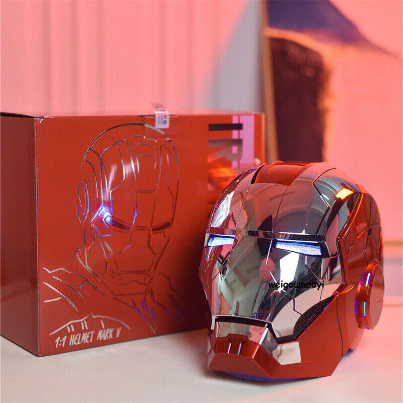Iron Man 1:1 MK5 Jarvis Deformable Voice Control Wearable Helmet Christmas Mask