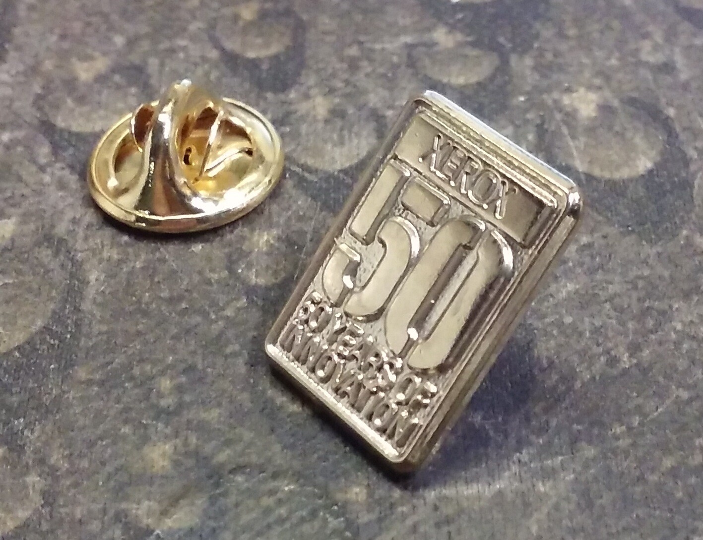 Xerox 50 Years of Innovation pin badge