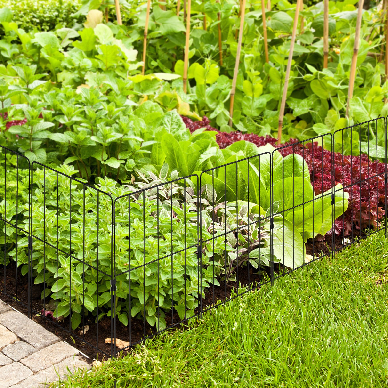 25 Pack Decorative Garden Fence Garden Animal Barrier Fence