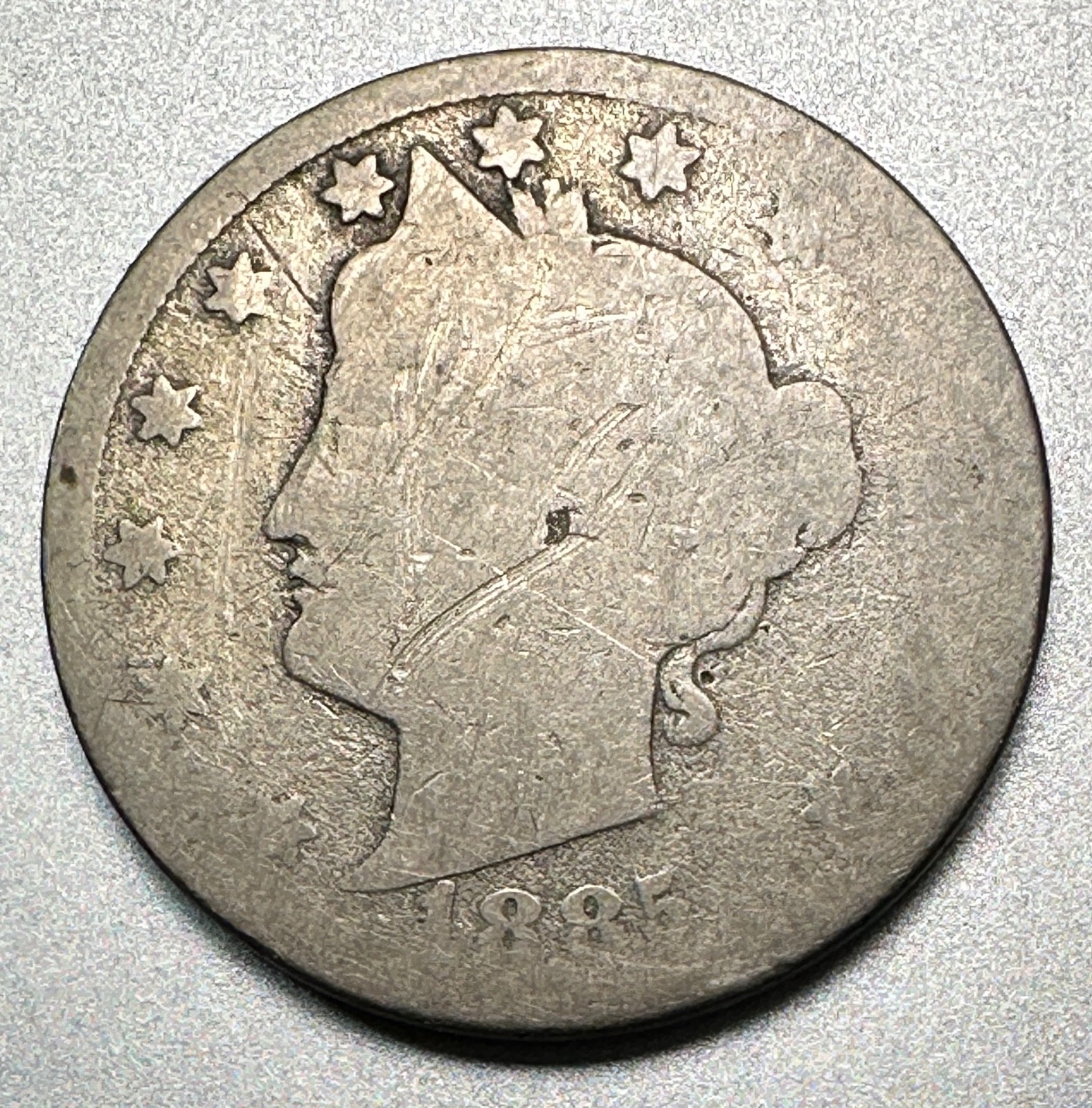 1885  V NICKEL   AFFORDABLE KEY DATE OF THE SET  #1716