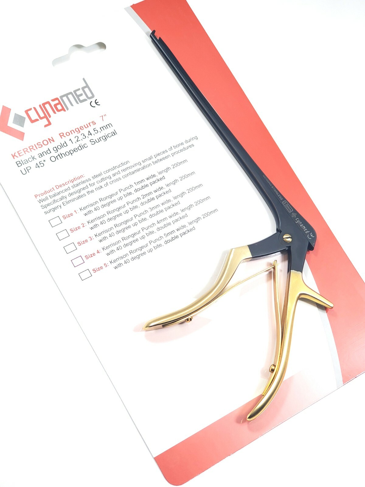 5 Premium German KERRISON Rongeurs 7" 1,2,3,4,5mm up 45 Orthopedic Instruments