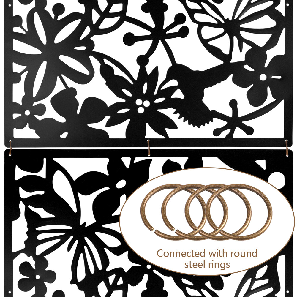 12Pc Hanging Room Divider PVC Screen Panels Living Room Bedroom Office Art Decor