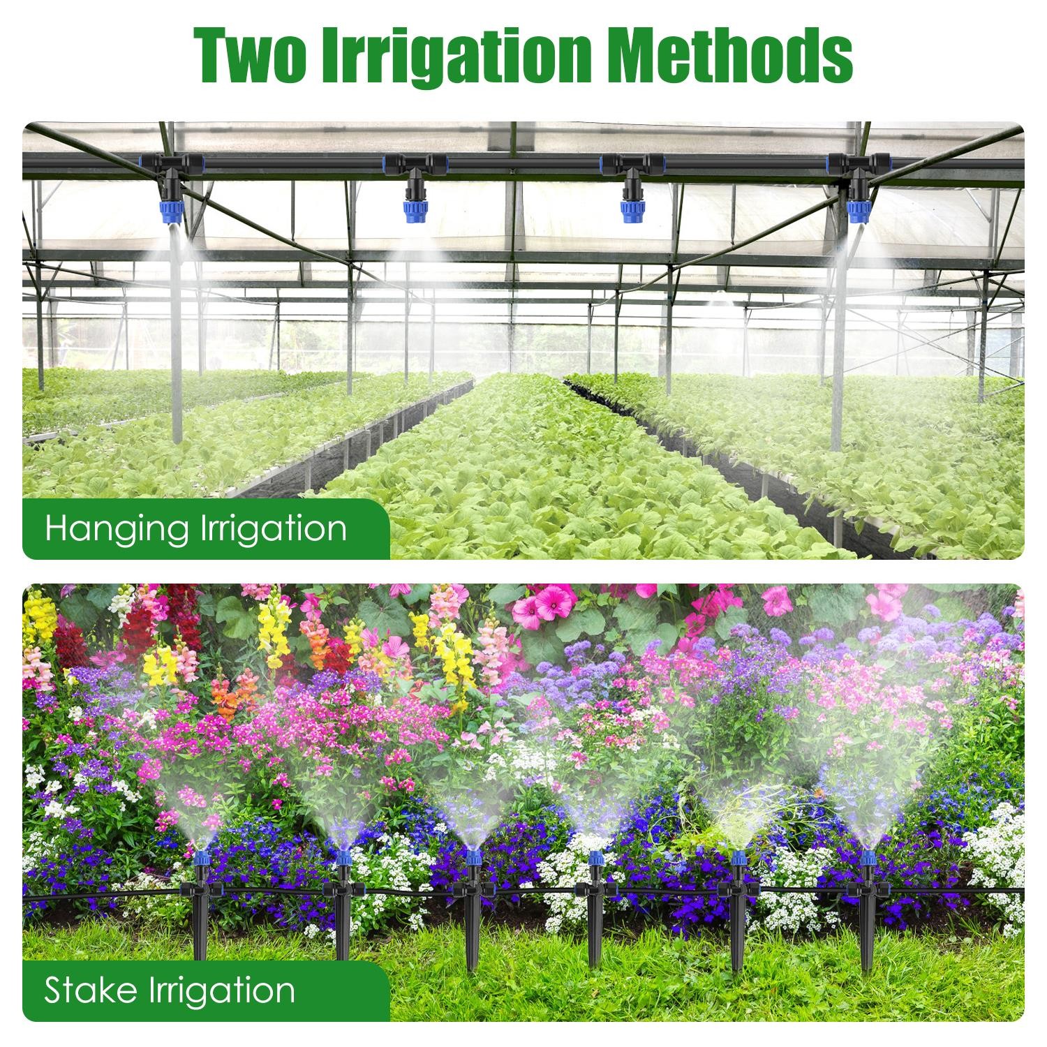 75FT Automatic Watering System Mist Drip Irrigation System Garden Lawn Watering