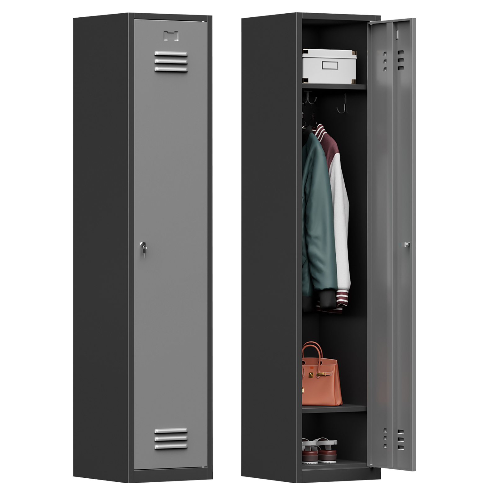 Metal Storage Cabinet Metal Locker with Door For Employees Office School Gym