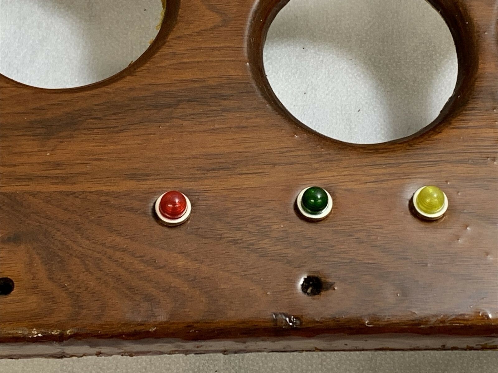 Rare Vintage World War II Military Aircraft Instrument Control Panel (Walnut Woo