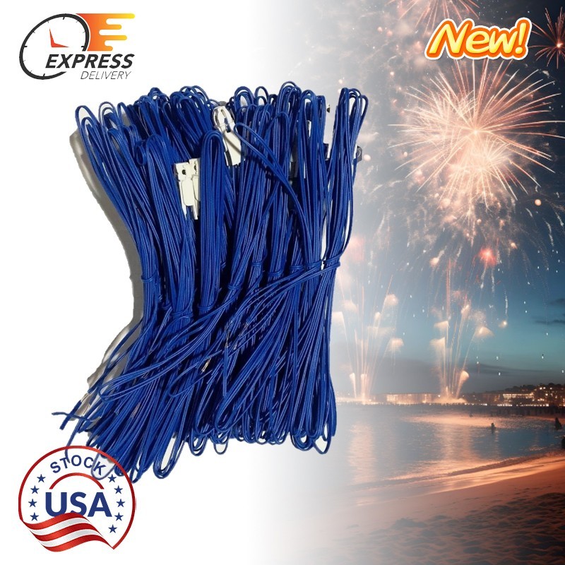 50x 39.37in/1M Blue Electric Connecting Wire for Fireworks Firing System Igniter