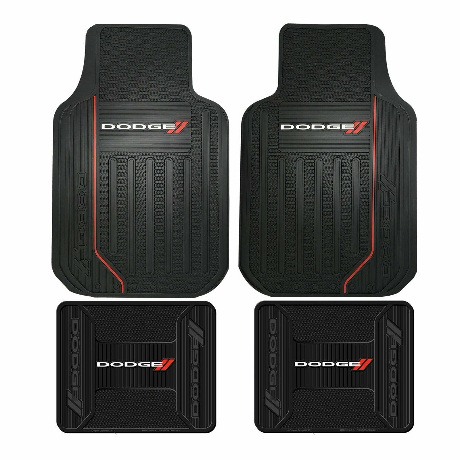 Front & Rear DODGE Floor Mats Rubber All Weather Factory Liners Authentic MOPAR